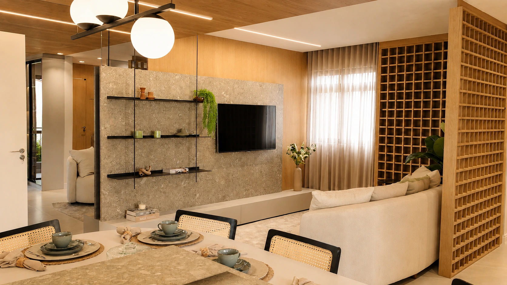 Ambiente do apartamento decorado do Província di Pádua