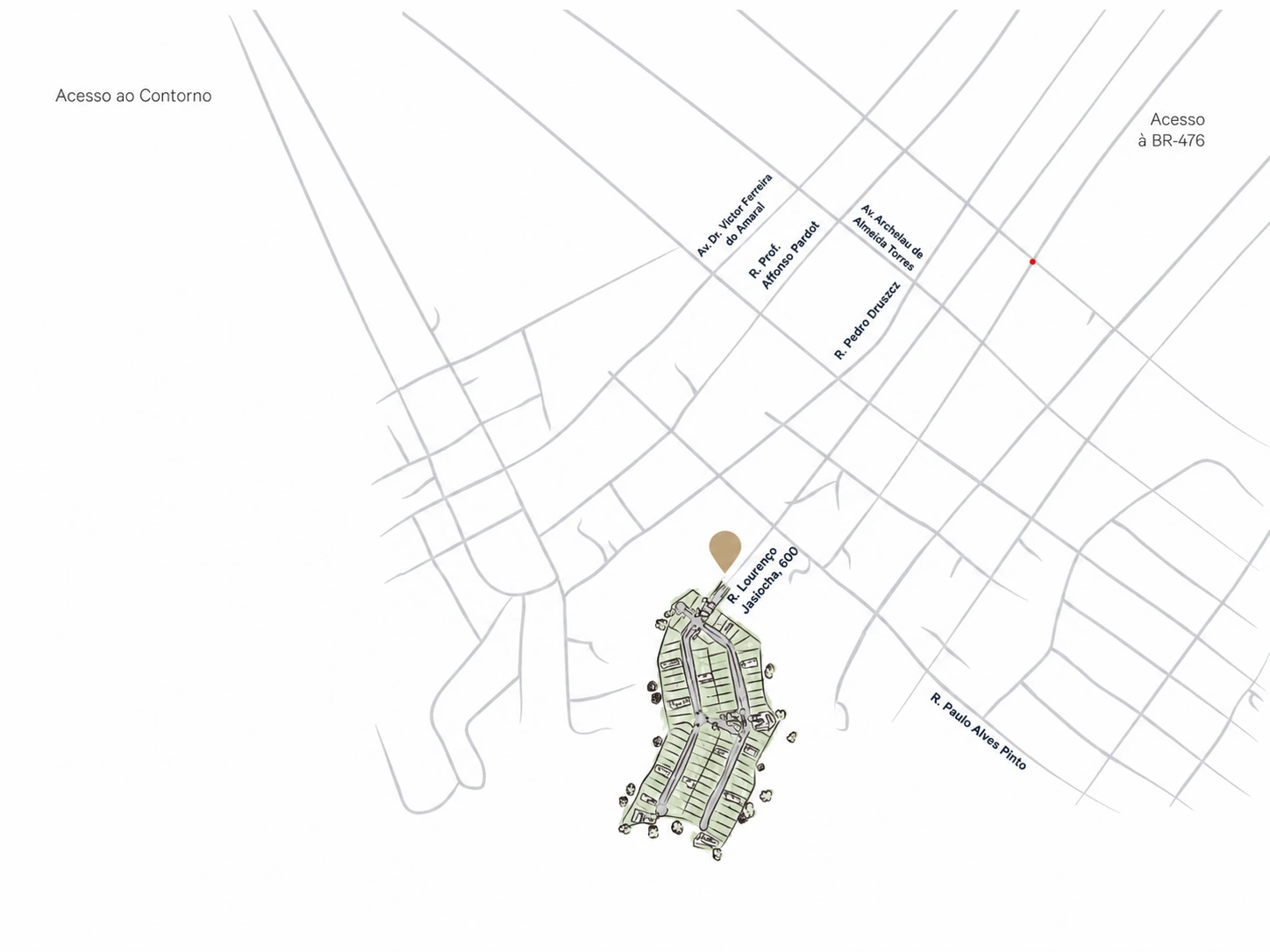 Mapa de localização do Singulare